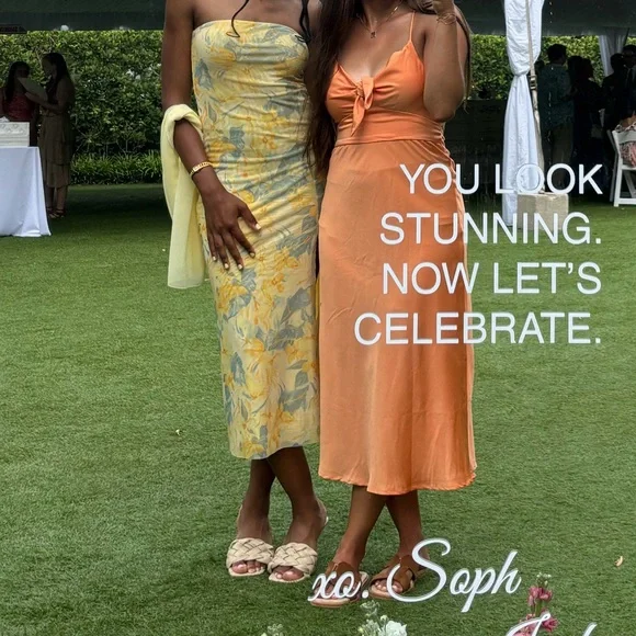 Orange summer formal dress - Picture 1 of 5